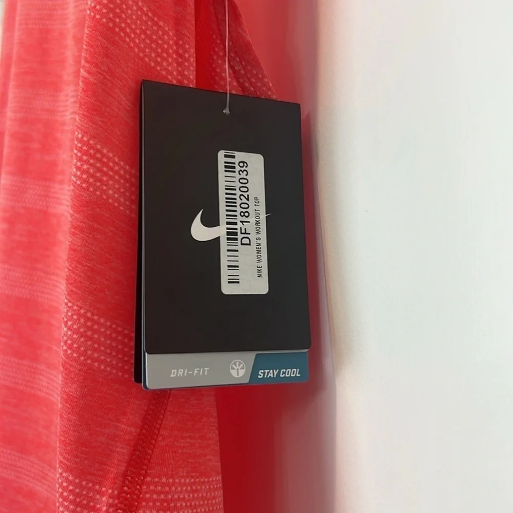 Nike DRI-FIT Pink Asymmetrical Backless Tank Top size medium. NWT!